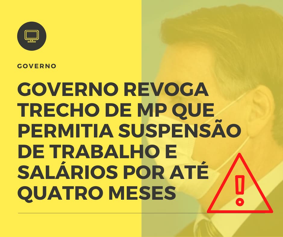 Governo Revoga Trecho De Mp Que Permitia Suspensão De Trabalho E Salários Por Até Quatro Meses Contabilidade Em Campinas Sp | Blog System Consultoria Contábil - Escritorio de Contabilidade em Campinas | System Consultoria Contábil